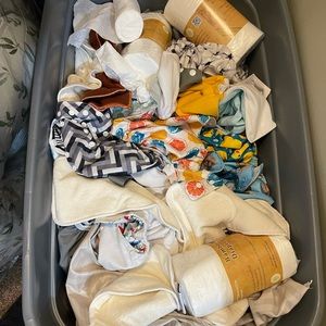 Cloth diapers, Nora’s nursery, & others